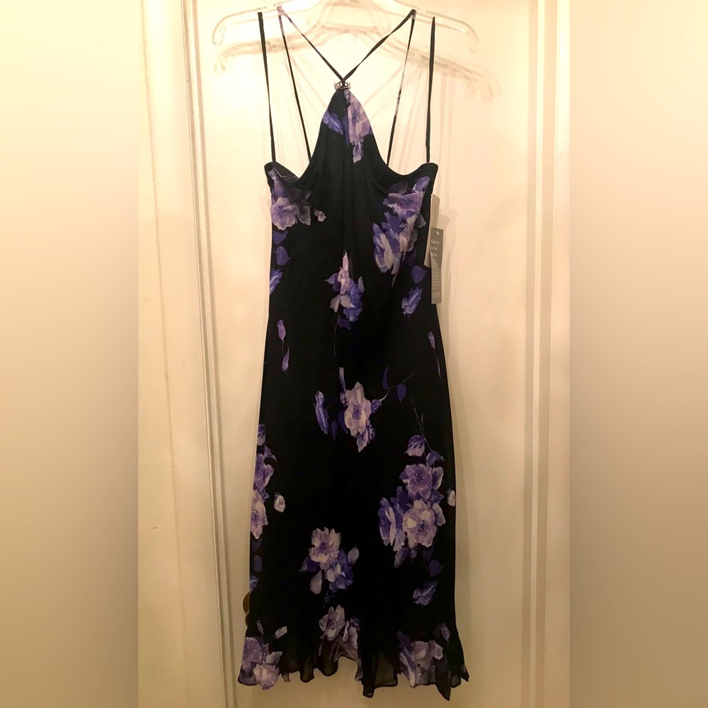 Sexy Floral, Size 12, Spaghetti-Strapped, Semi-Formal Evan Picone Dress